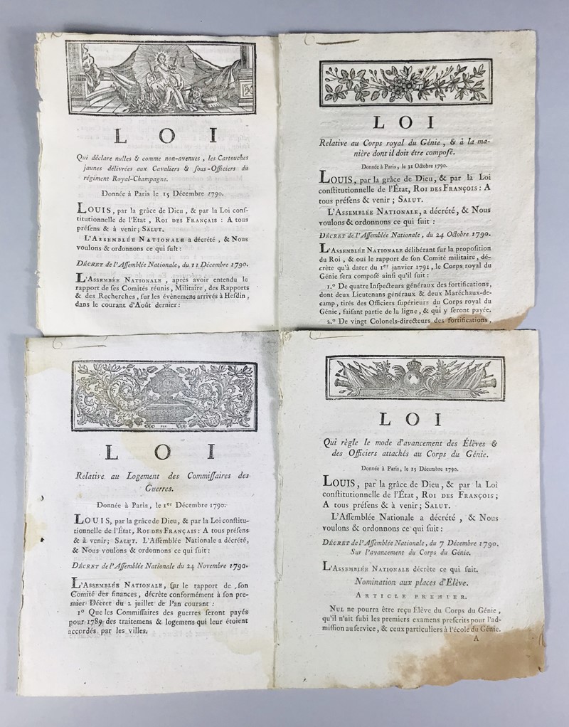 French Revolution. Reorganization of the Army. 4 pamphlets.  - Asta RARE BOOKS,  [..]