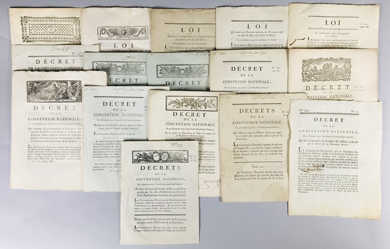 Politics. 16 Booklets of the National Convention. 1792.  - Auction RARE BOOKS, PAMPHLETS  [..]