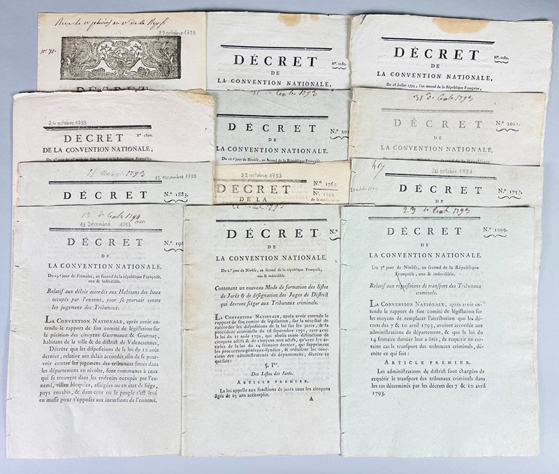 Justice. 23 Booklets of the National Convention. July - December 1793.  - Asta RARE  [..]