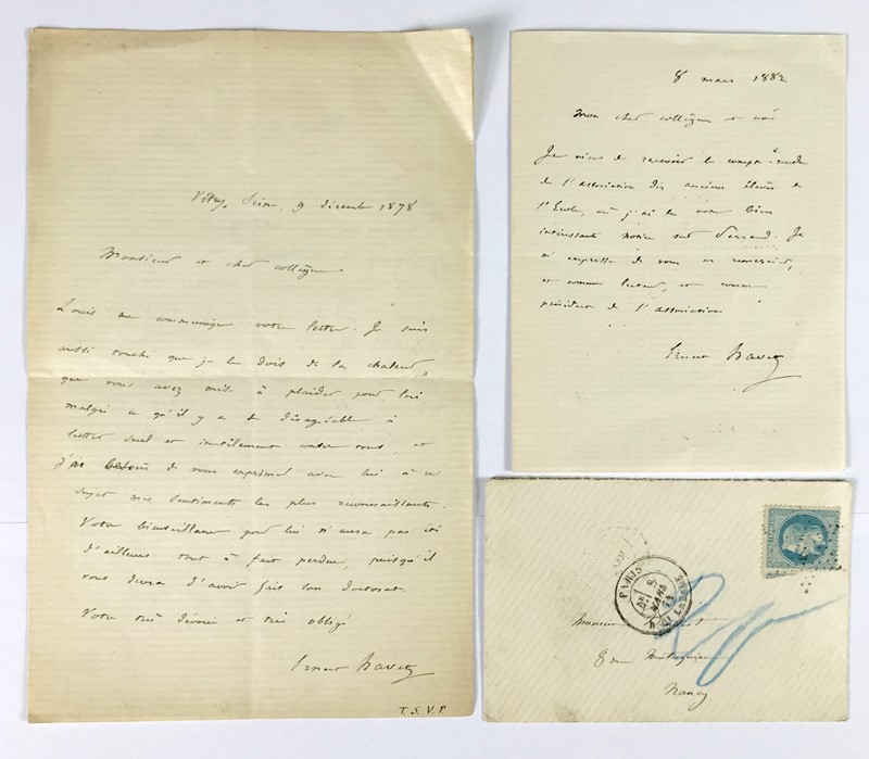 HAVET. Two signed autograph letters, addressed to Eugene Benoist.  - Auction RARE  [..]